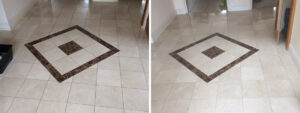 Marble Tiled Floor Trowbridge Before After