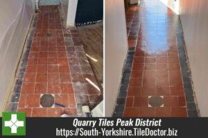 Red Black Quarry Tiled Floor Renovation Peak District Sheffield