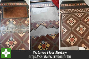 Victorian Tiled Hallway Floor Restoration Merthyr Tydfil