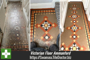 Classic Victorian Tiled Hallway Floor Restoration Ammanford Swansea