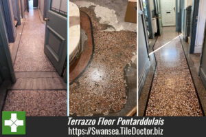 Terrazzo Hallway Floor Restoration Pontarddulais Swansea